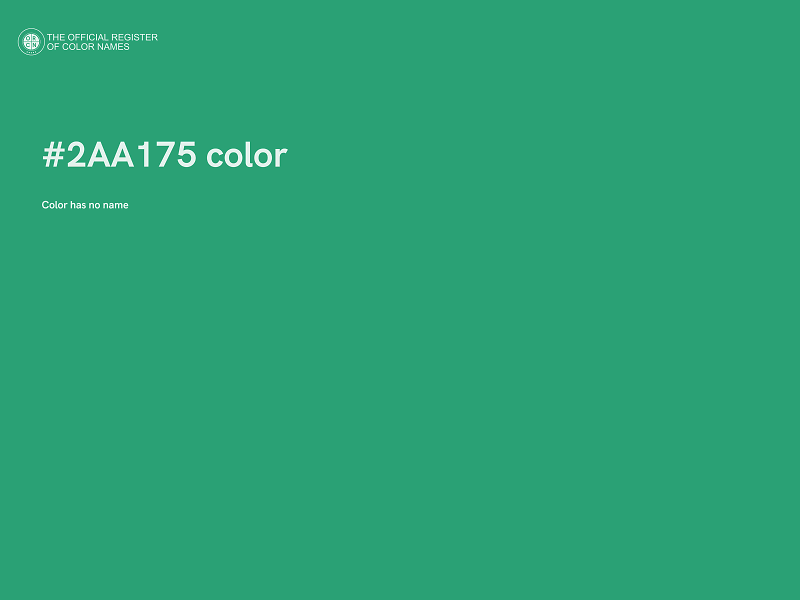 #2AA175 color image