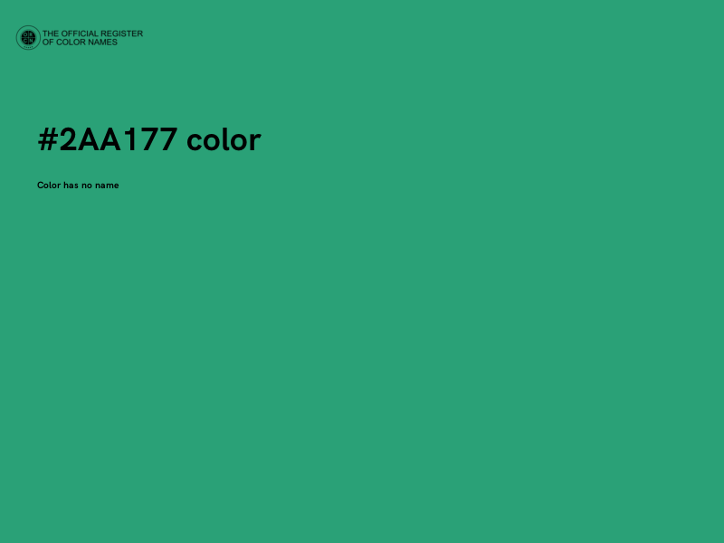 #2AA177 color image