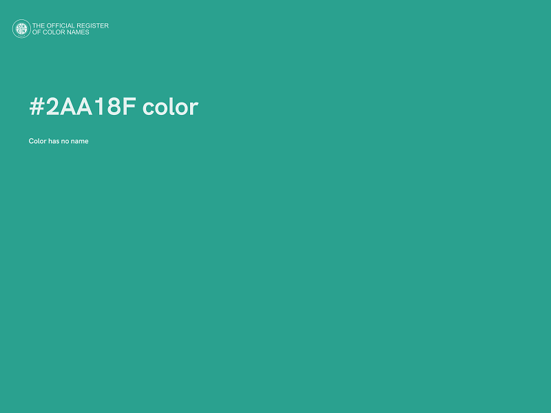 #2AA18F color image