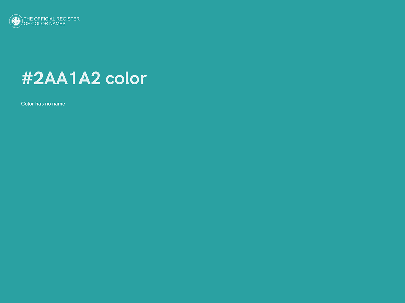 #2AA1A2 color image