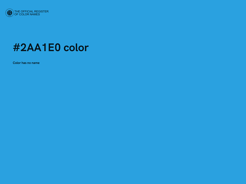 #2AA1E0 color image