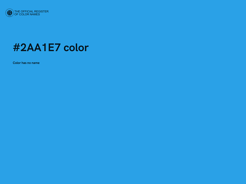 #2AA1E7 color image