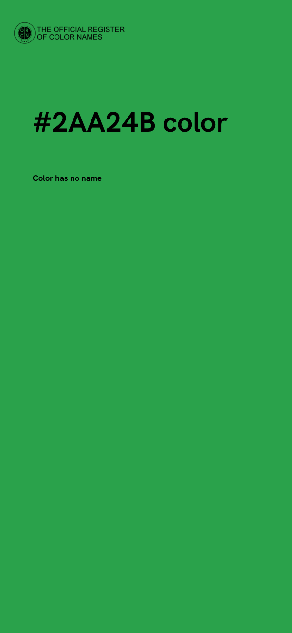 #2AA24B color image