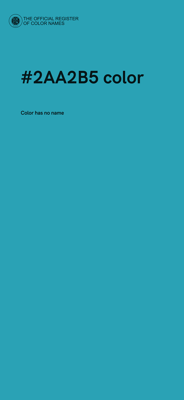 #2AA2B5 color image