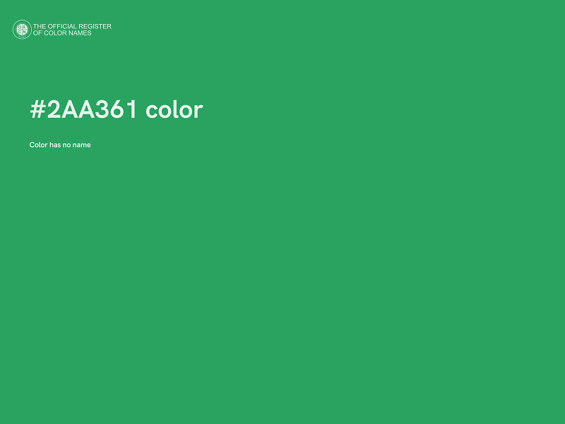 #2AA361 color image