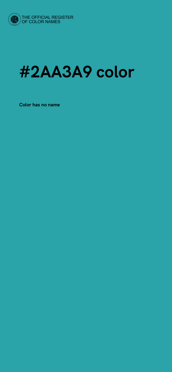 #2AA3A9 color image