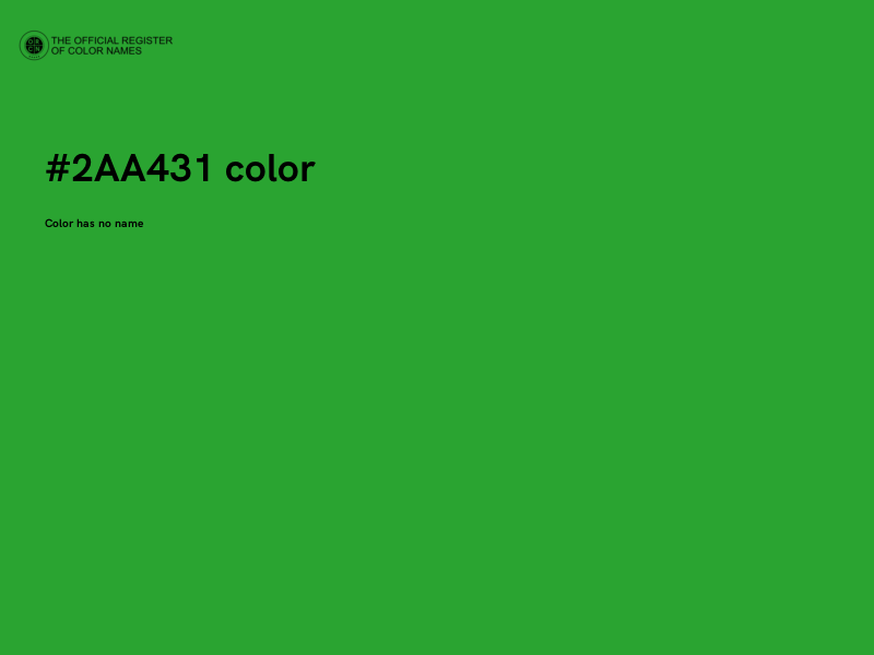 #2AA431 color image