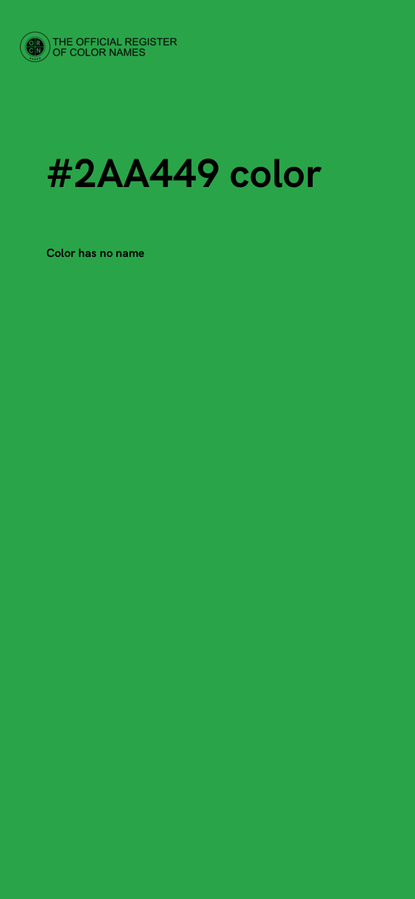 #2AA449 color image