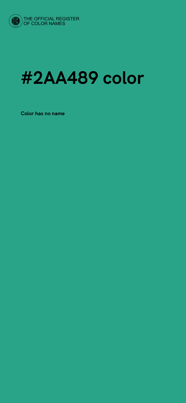 #2AA489 color image