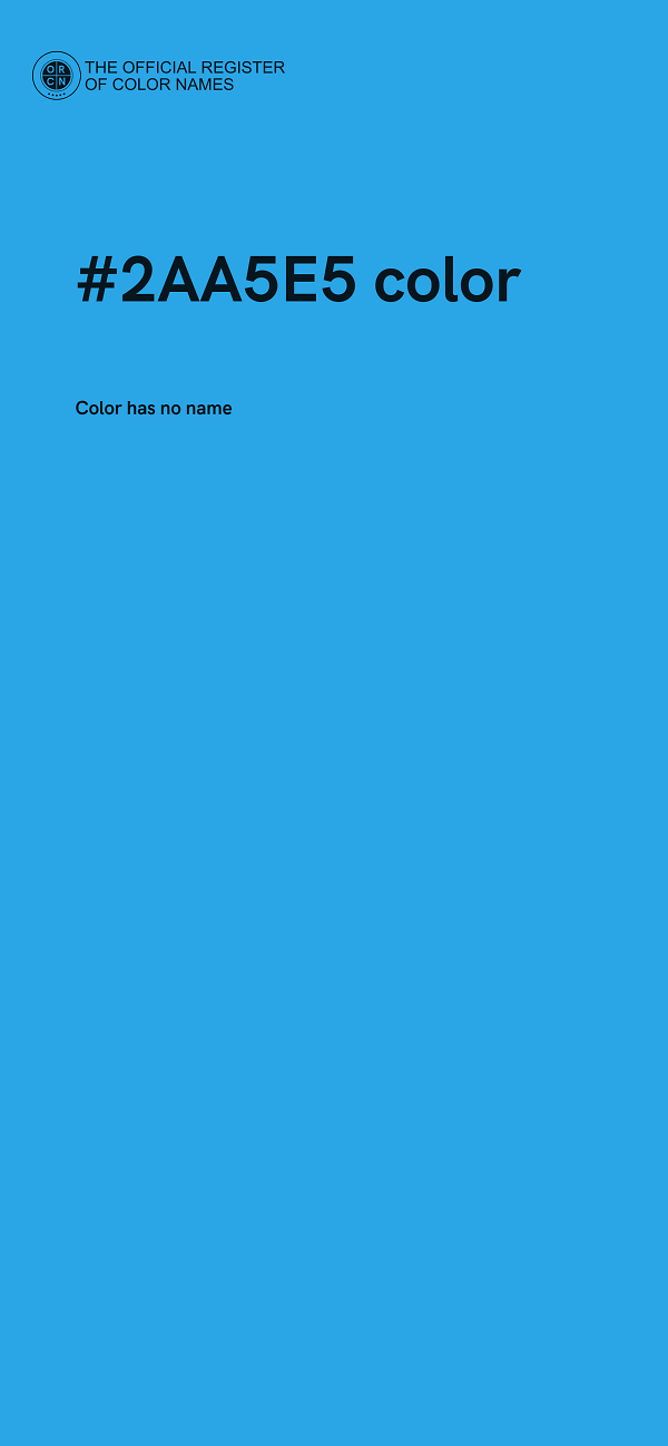 #2AA5E5 color image