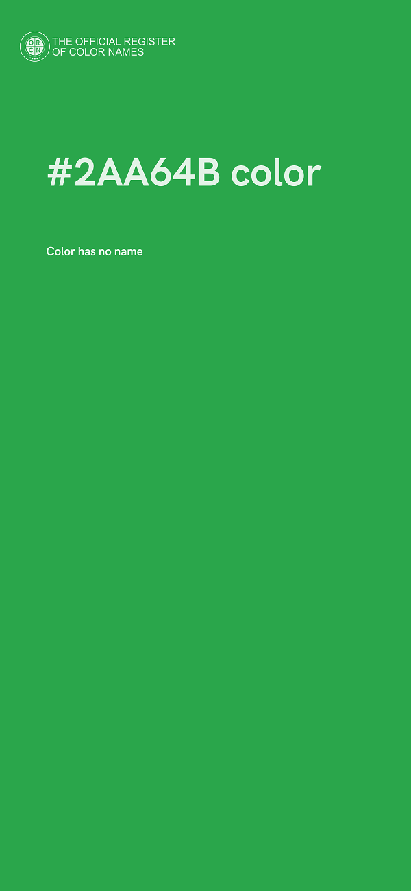 #2AA64B color image