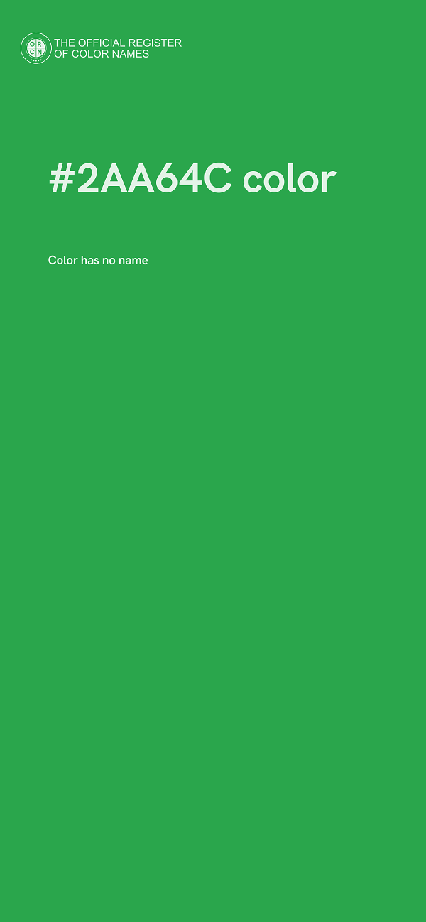 #2AA64C color image