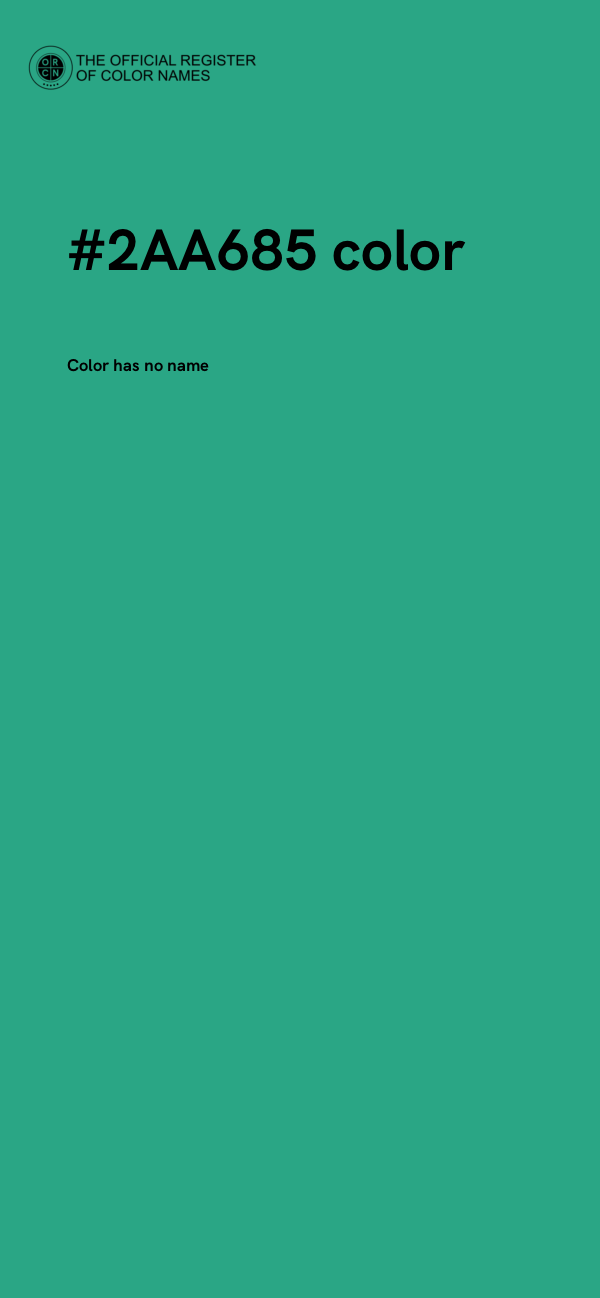 #2AA685 color image