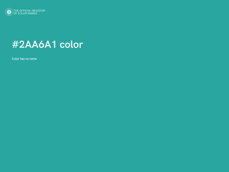 #2AA6A1 color image