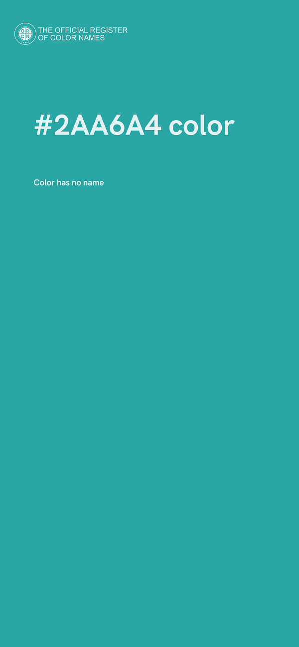 #2AA6A4 color image