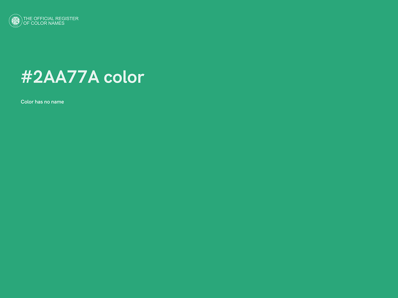 #2AA77A color image