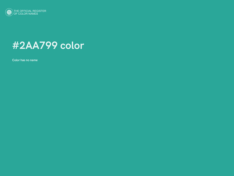 #2AA799 color image