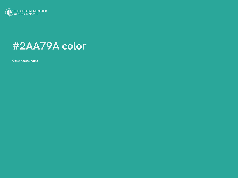 #2AA79A color image