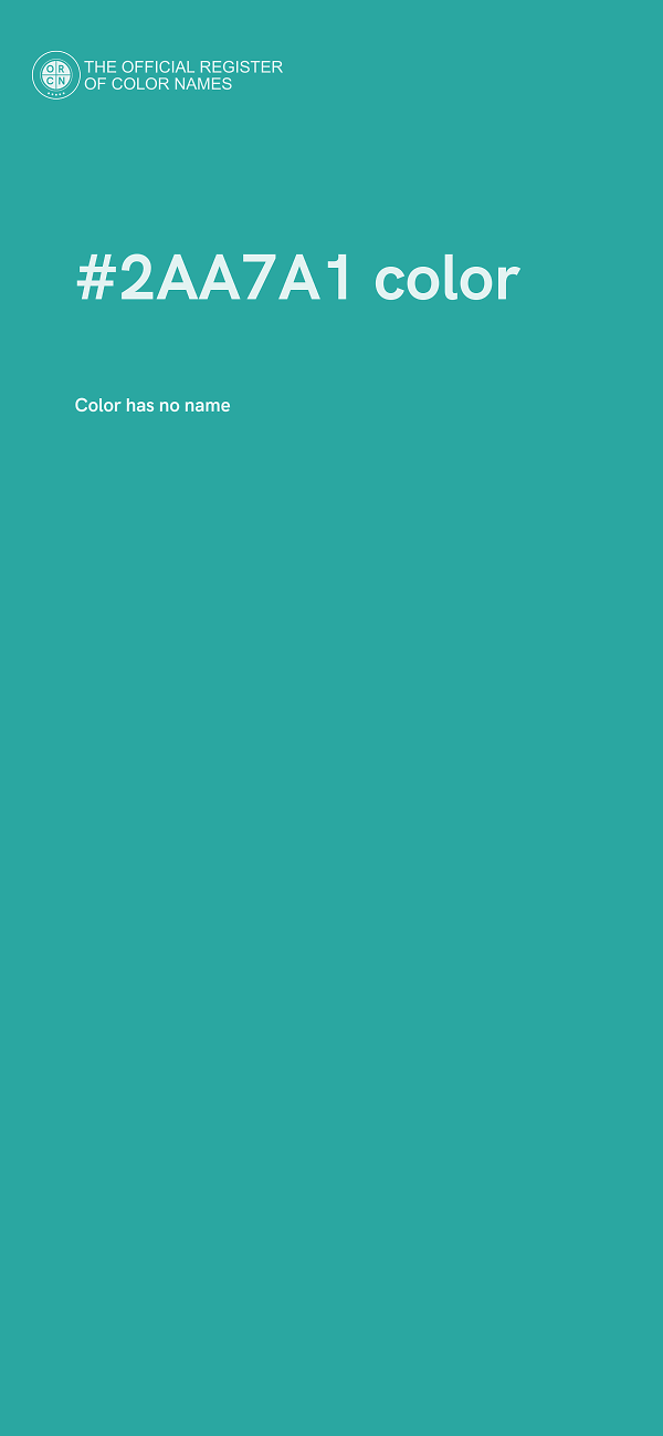 #2AA7A1 color image