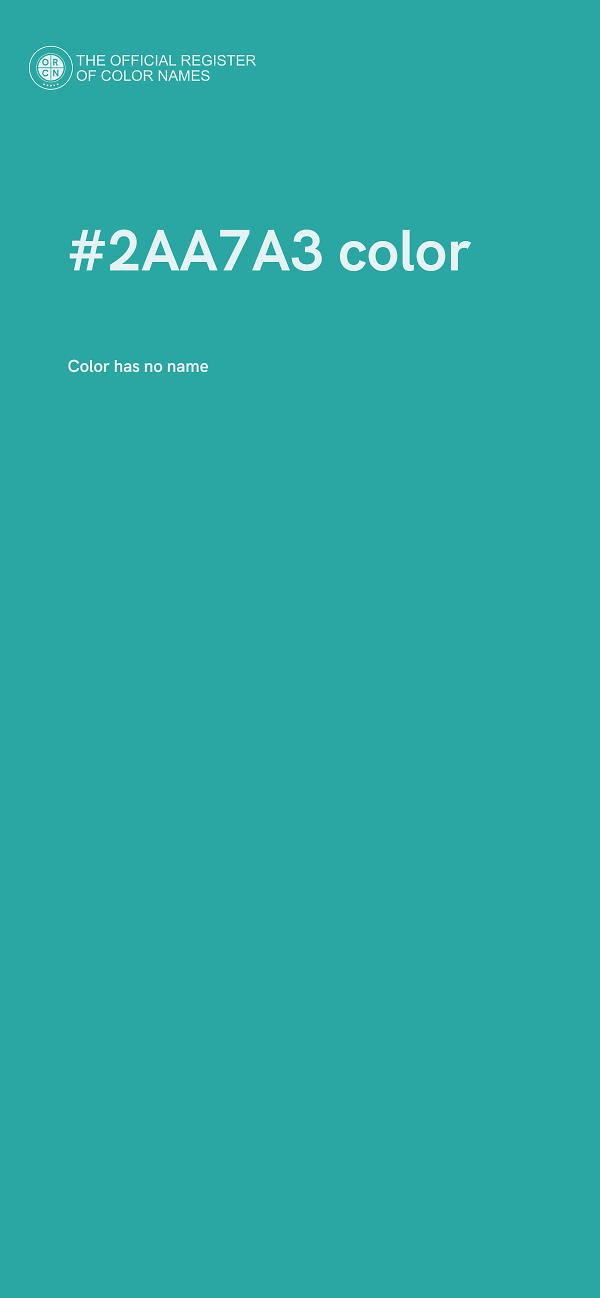 #2AA7A3 color image