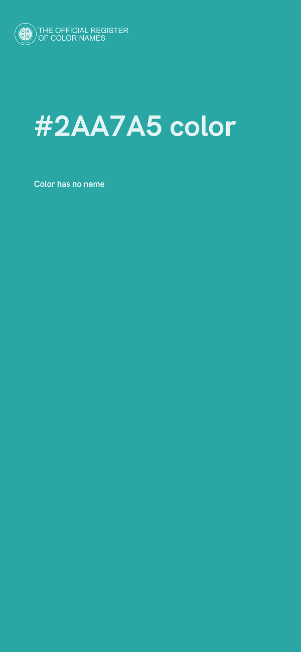 #2AA7A5 color image