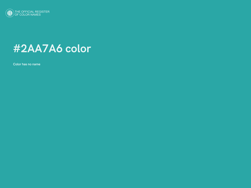 #2AA7A6 color image