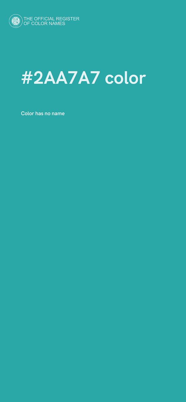 #2AA7A7 color image
