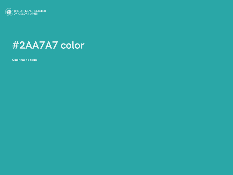 #2AA7A7 color image