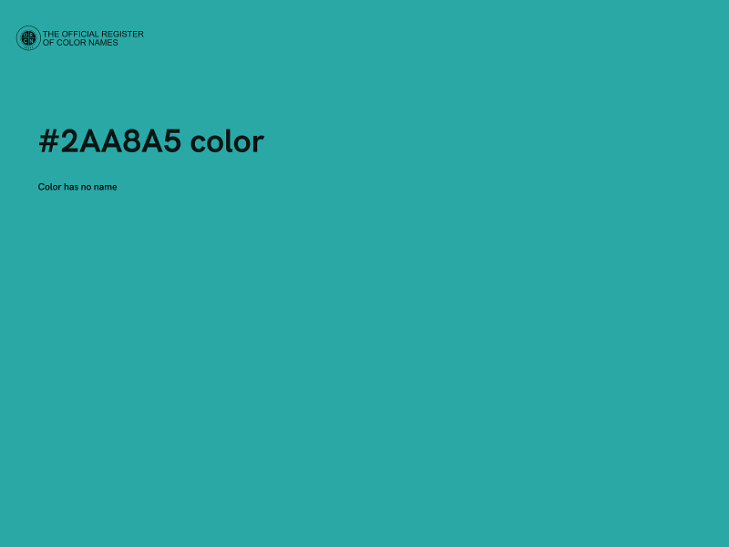 #2AA8A5 color image