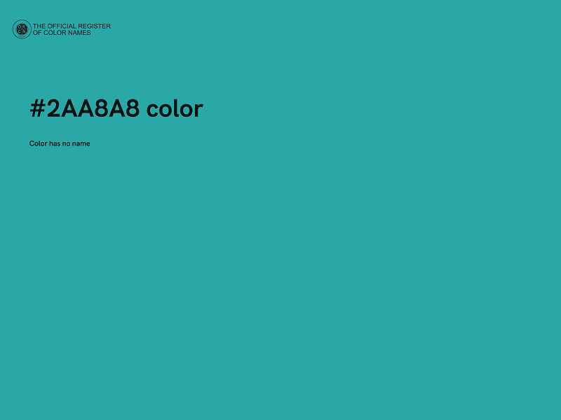 #2AA8A8 color image