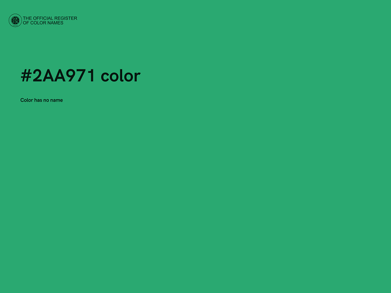 #2AA971 color image