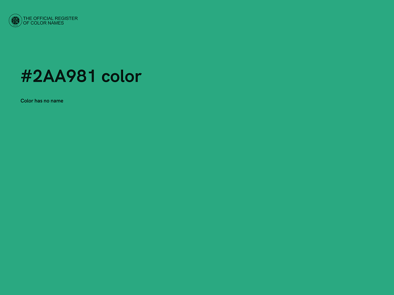 #2AA981 color image