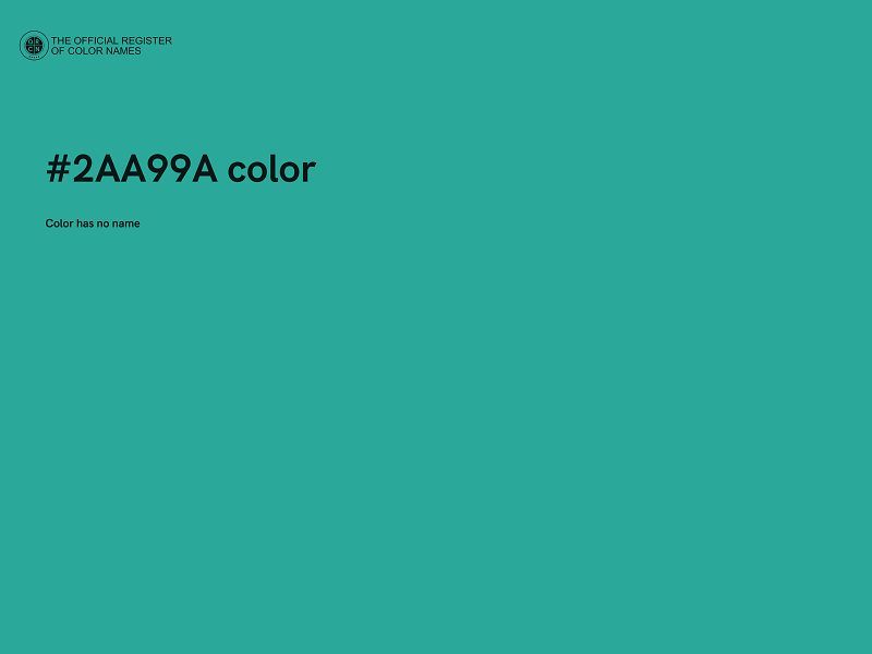 #2AA99A color image