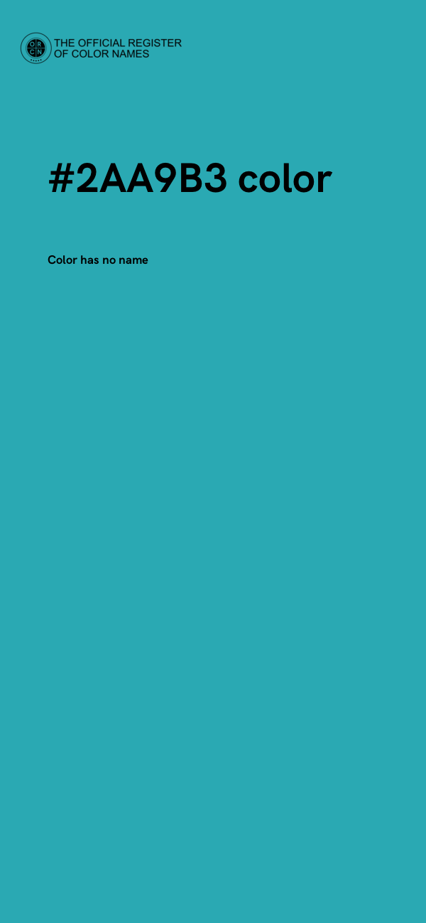 #2AA9B3 color image