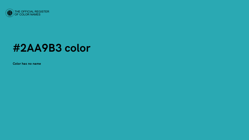 #2AA9B3 color image