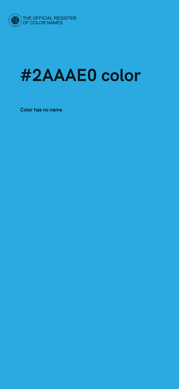 #2AAAE0 color image