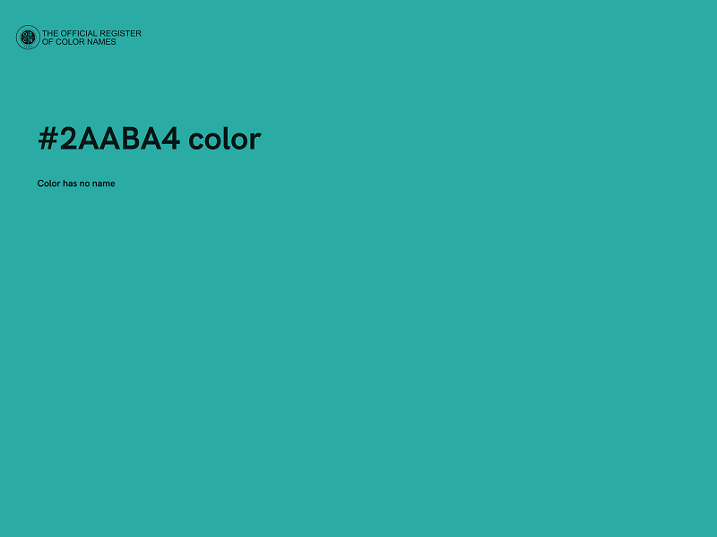 #2AABA4 color image