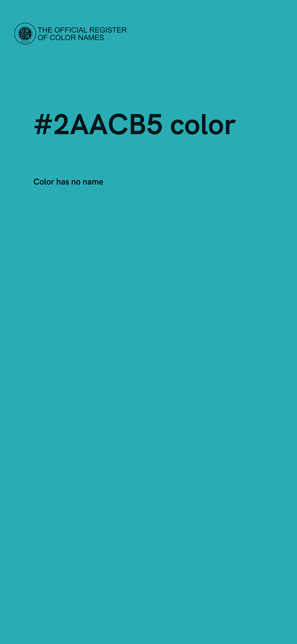 #2AACB5 color image