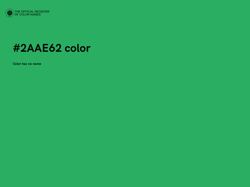 #2AAE62 color image