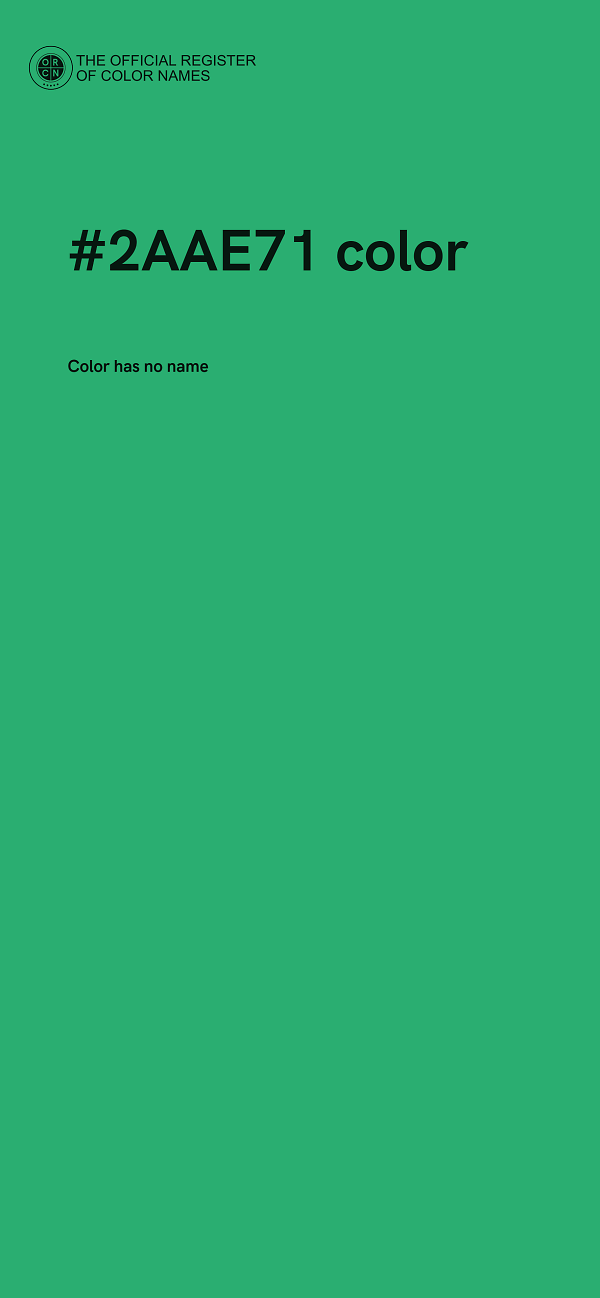 #2AAE71 color image