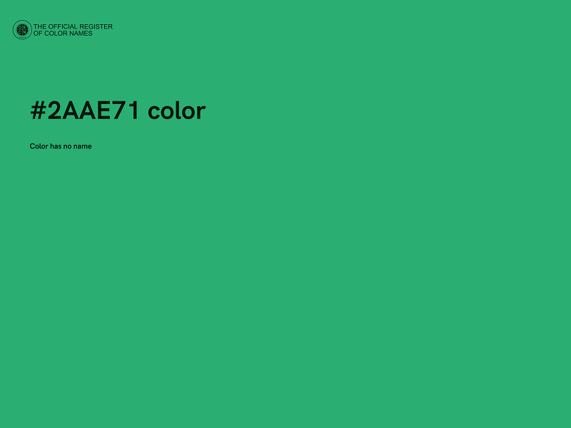 #2AAE71 color image
