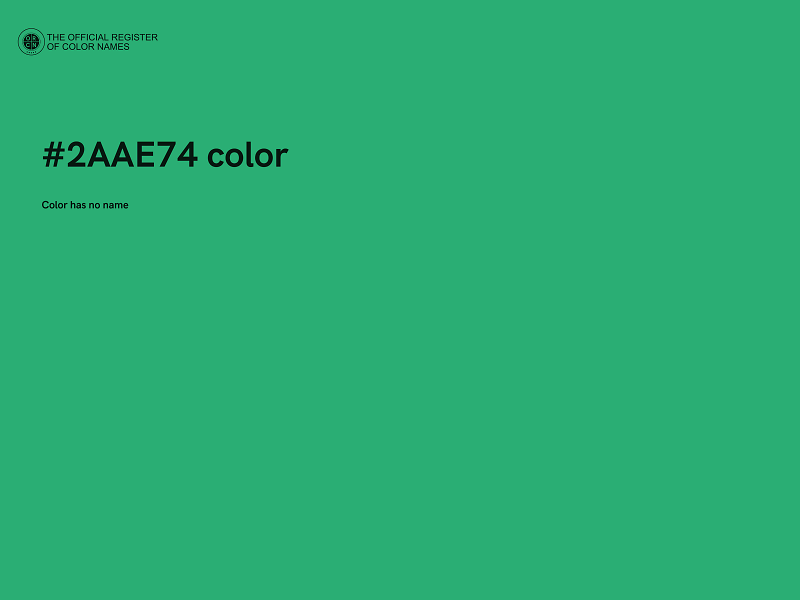 #2AAE74 color image