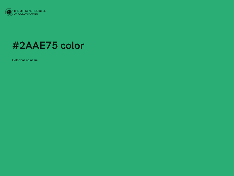 #2AAE75 color image