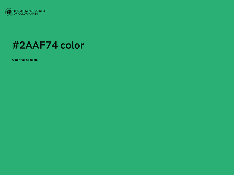 #2AAF74 color image