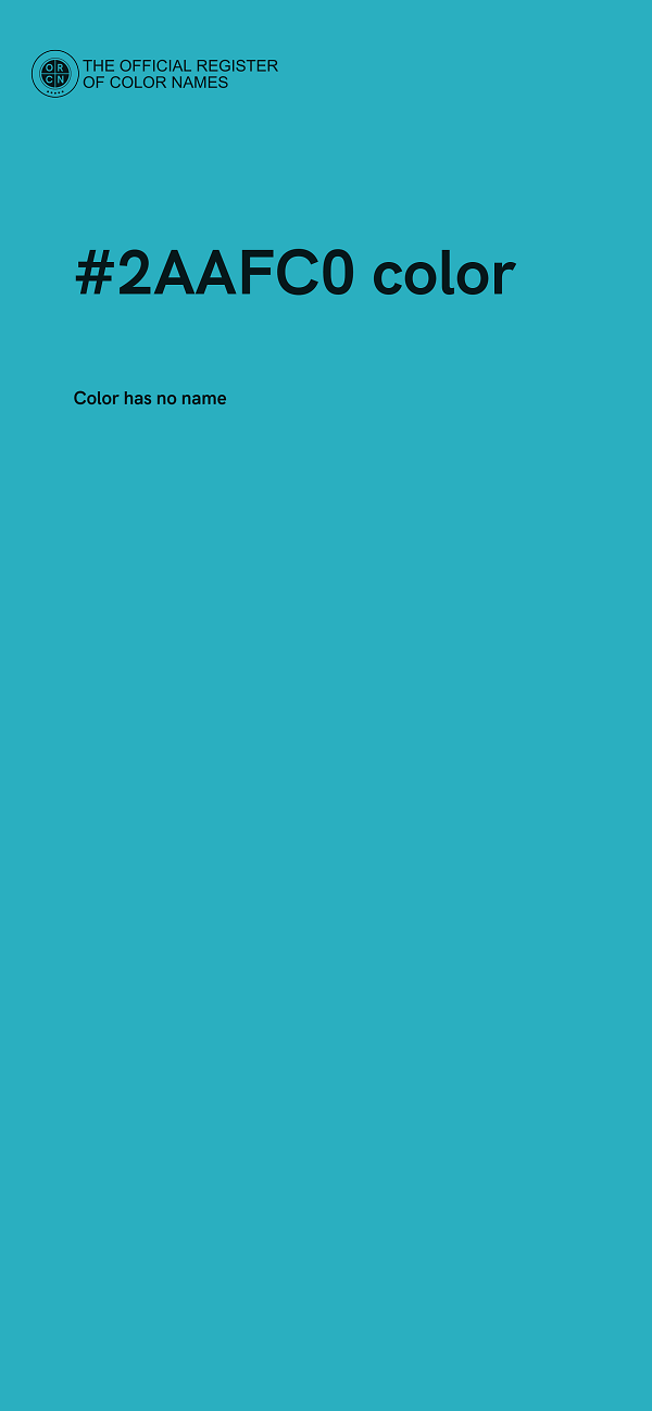 #2AAFC0 color image