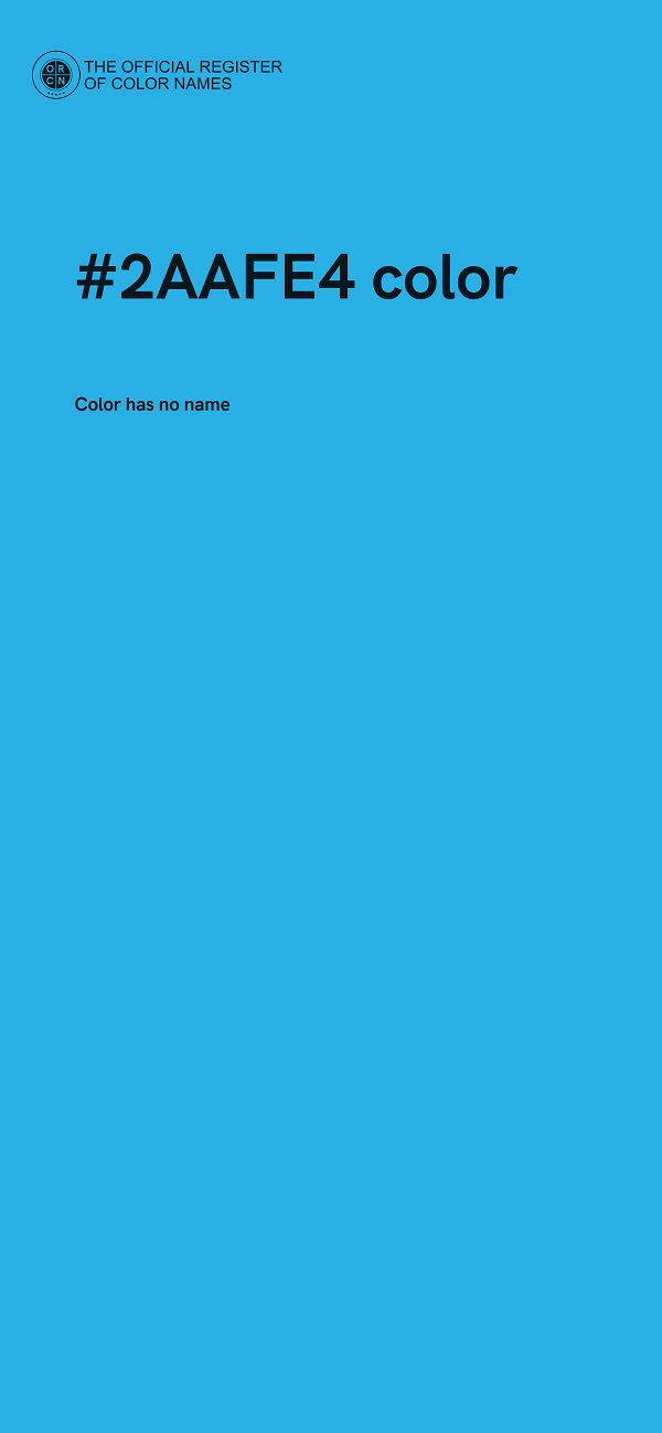 #2AAFE4 color image