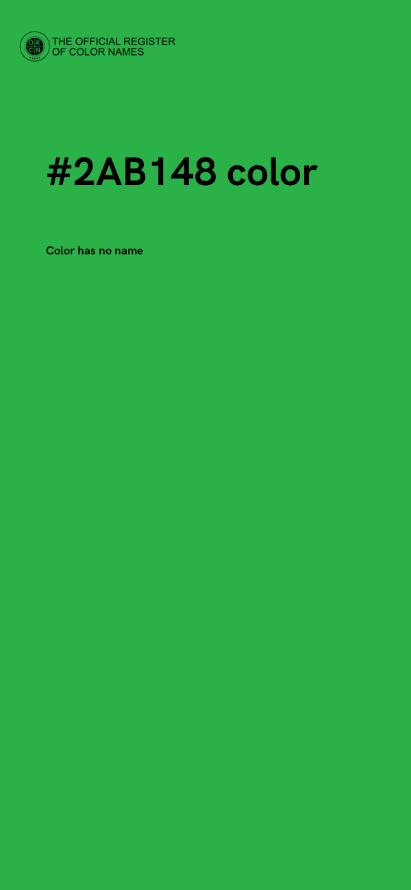 #2AB148 color image
