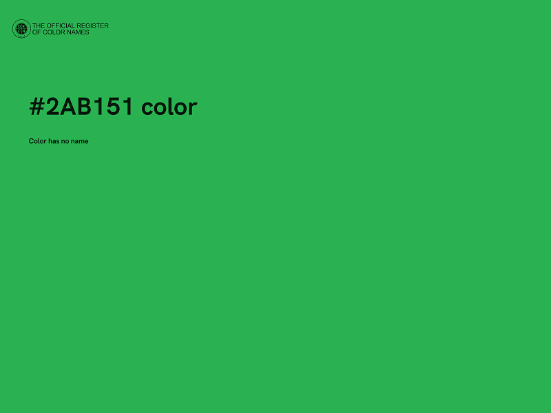 #2AB151 color image