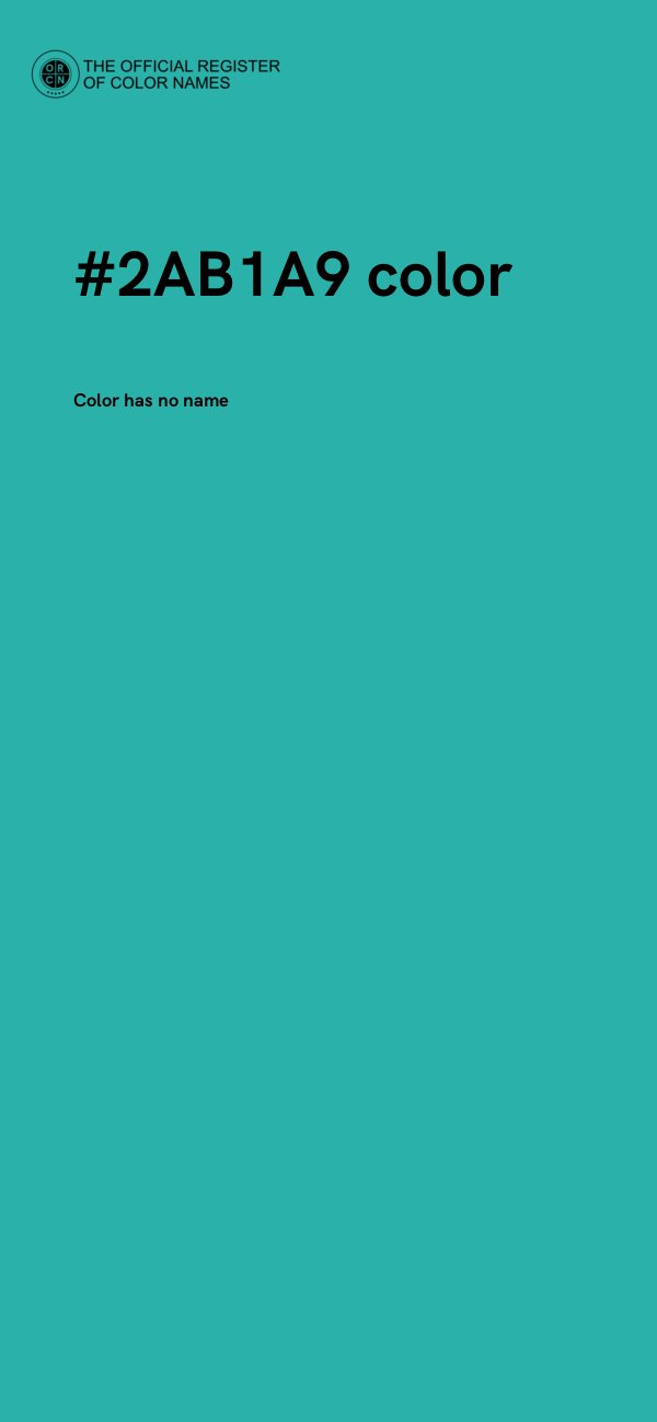 #2AB1A9 color image