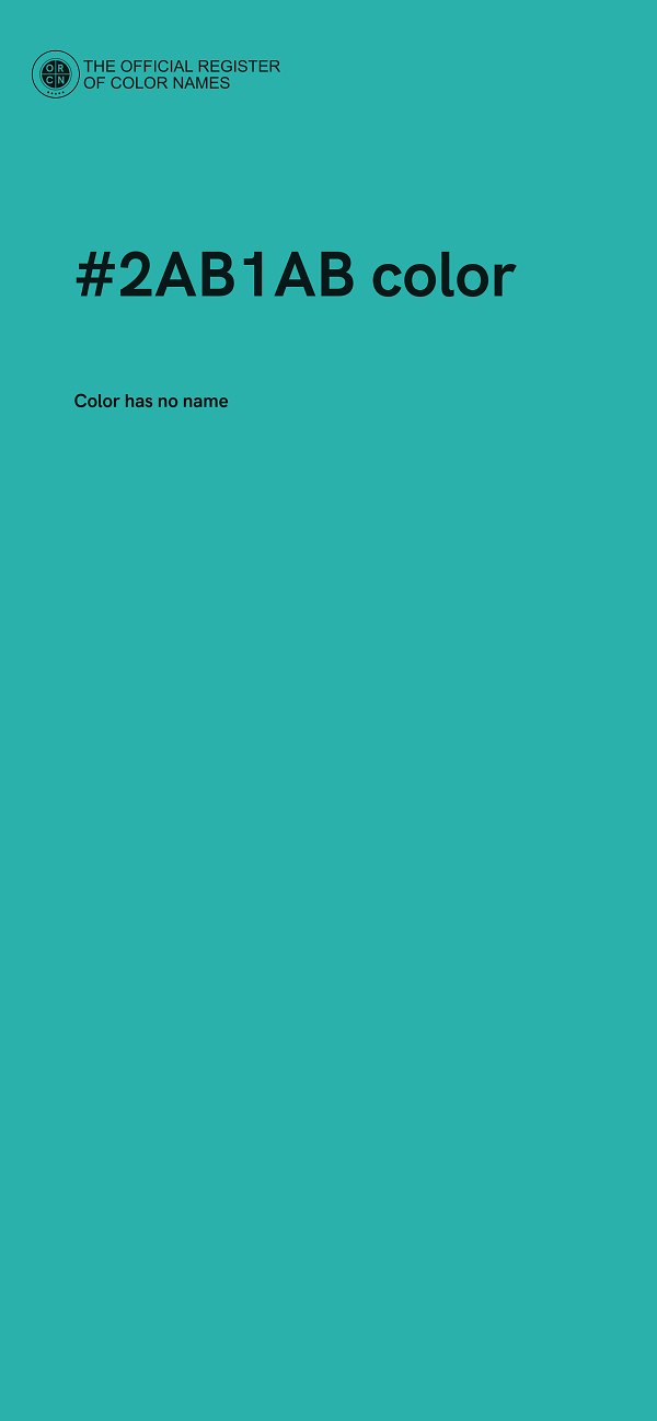 #2AB1AB color image